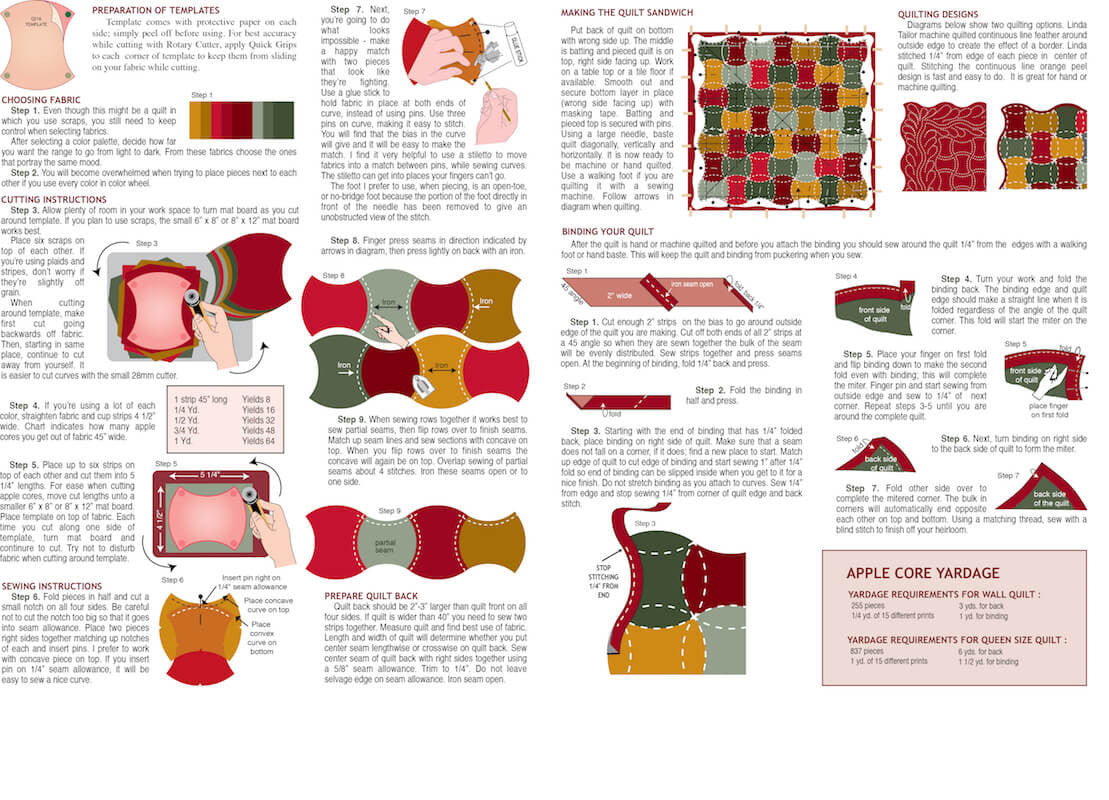 apple-core-quilt-template-by-quilting-from-the-heartland for Free Printable Apple Core Quilt Template Apple Core | quilt template by Quilting from the Heartland for Free Printable Apple Core Quilt Template