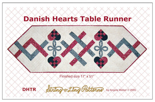danish heart table runner template