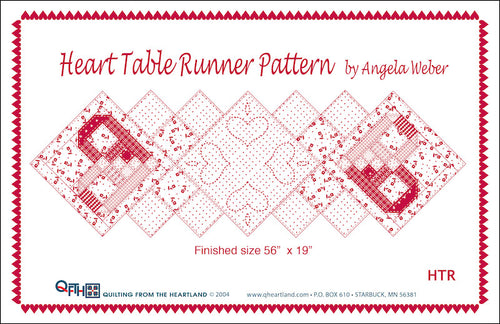 heart table runner quilt pattern