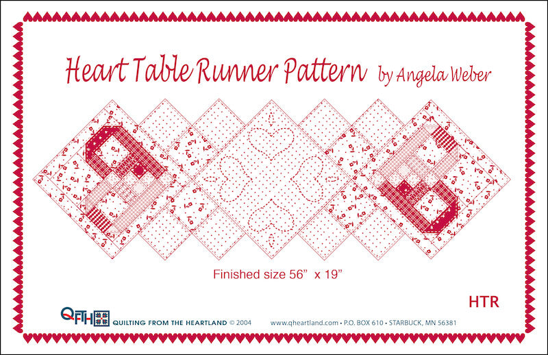 heart table runner quilt pattern