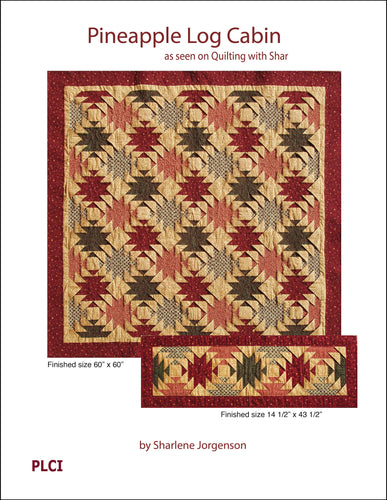book cover pineapple log cabin quilt pattern